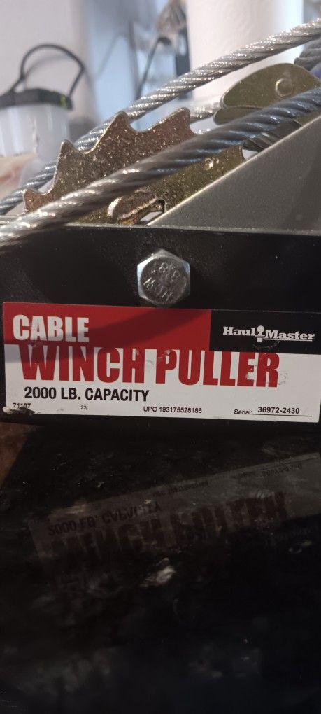 Haul Master 2000 Pound Cable Winch Puller New