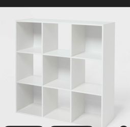 White bookshelf