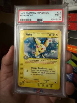 2002 Pokemon Expedition Pichu Holo #22 PSA 9