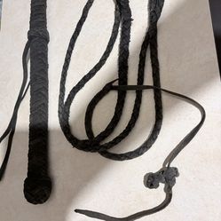Bull Whip Authentic Black Braided