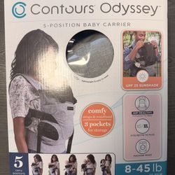 Contours odyssey 5 position baby carrier grey