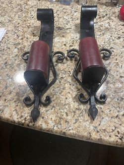 Two Sconces With Candles Custom Made.
