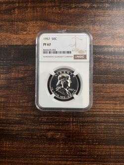 1957 Franklin Half Dollar Proof Silver Coin