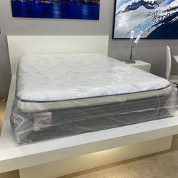 Queen Size Mattress 14” Inches Thick Pillow Top. Quality and Comfort,  Available All Sizes. New From Factory. Same Day Delivery