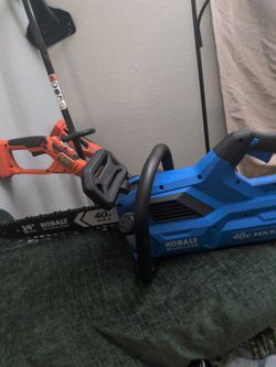 Kobalt 40V Max Brushless 14" Chainsaw with battery and battery charger