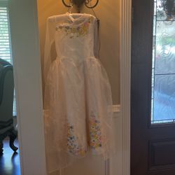 Kids Halloween Cinderella wedding dress Size M 7-8
