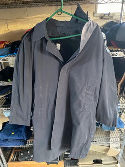Men’s black long coat jacket fleece