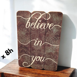 $1 for (1) Believe In You Brown Home Accent Decor