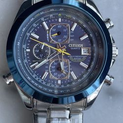 Citizens Quarts Watch,  World Chronograph AR200 Blue Angels Model