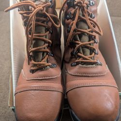 Vintage Cabela's Ankle Boots Brown Lace Up Felt Soles Size 10WB88215L preowned