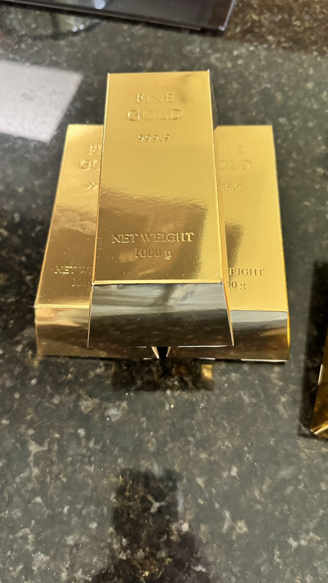 Party Favor Box/ Gold bricks