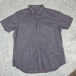 Robert Graham Button Up Short Sleeve Shirt Knowledge Wisdom Truth Size XLarge