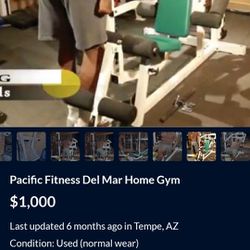 Pacific fitness Del Mar home gym.