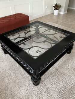 Wood And Glass Coffee Table