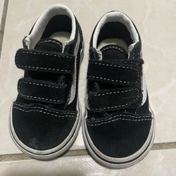 Black Vans  Low Top Toddler Size 5 