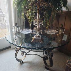 Class Coffee Table .. Beveled Glass And Heavy