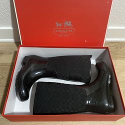 Coach Rain boots size 6 M