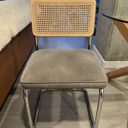 AllModern Gray Walsh Velvet Upholstered Side Chair