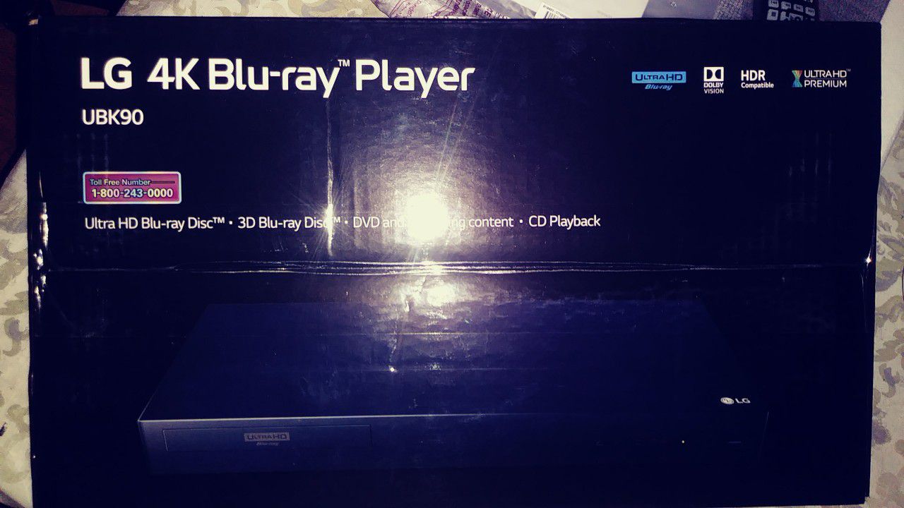 Nuevo LG 4K Blue-ray Player ultra HD 3D. DVD. CD.