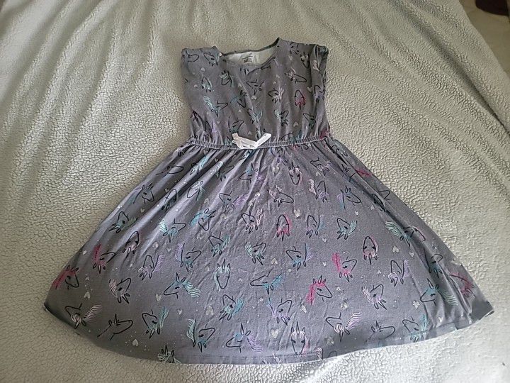 JUMPING BEANS ALL DAY PLAY DRESS UNICORNS GIRLS SIZE 8 BLUE