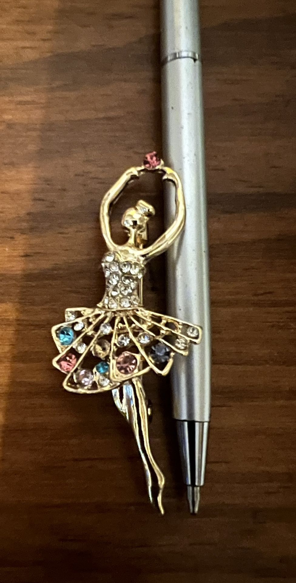 High quality Ballet Dancer Crystal Brooch