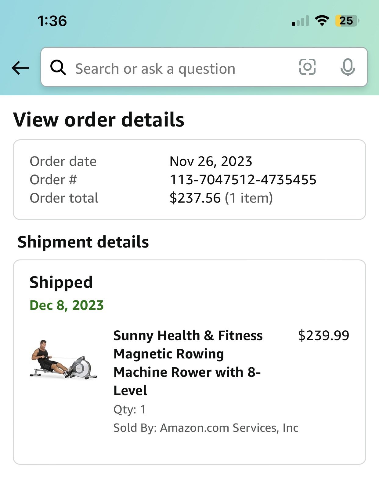 Sunny Health Rowing Machine