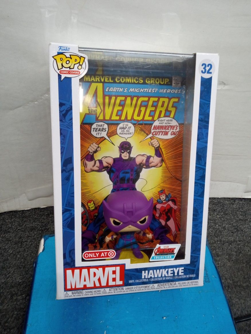 Funko Pop! Comic Covers Marvel Avengers #109 Vinyl Bobble-Head Hawkeye #32 Special Edition in case