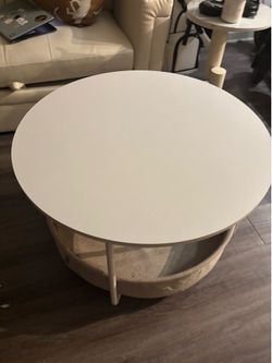 White living room table
