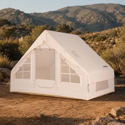 Large 4-Person Inflatable Camping Tent Inflatable Camping Tent with Air Beam Frame, Family Cabin Tent for Camping9.8 ft x 6.9 ft