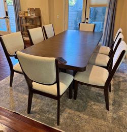 Modern dining table with chairs