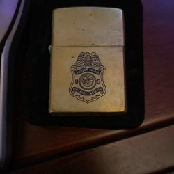 Vintage  ZIPPO Engraved With Border Patrol Shield