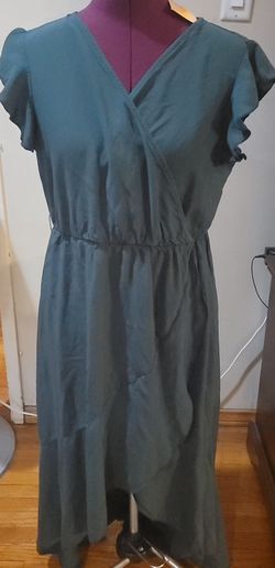 Womans Green Boho Dress