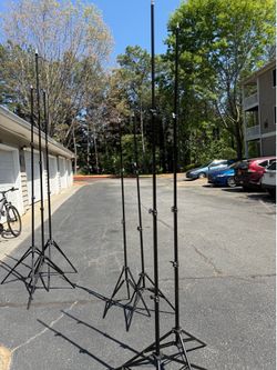 3 backdrop/banner stands
