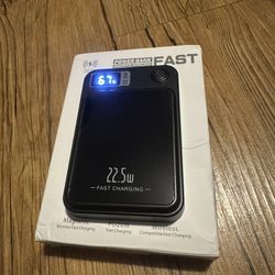 10000mah Magnetic Power Bank Fast Charging 22.5w Usb-c Black