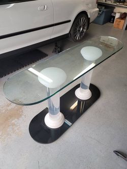 Modern Glass Sofa Table / Console Table – Excellent Condition