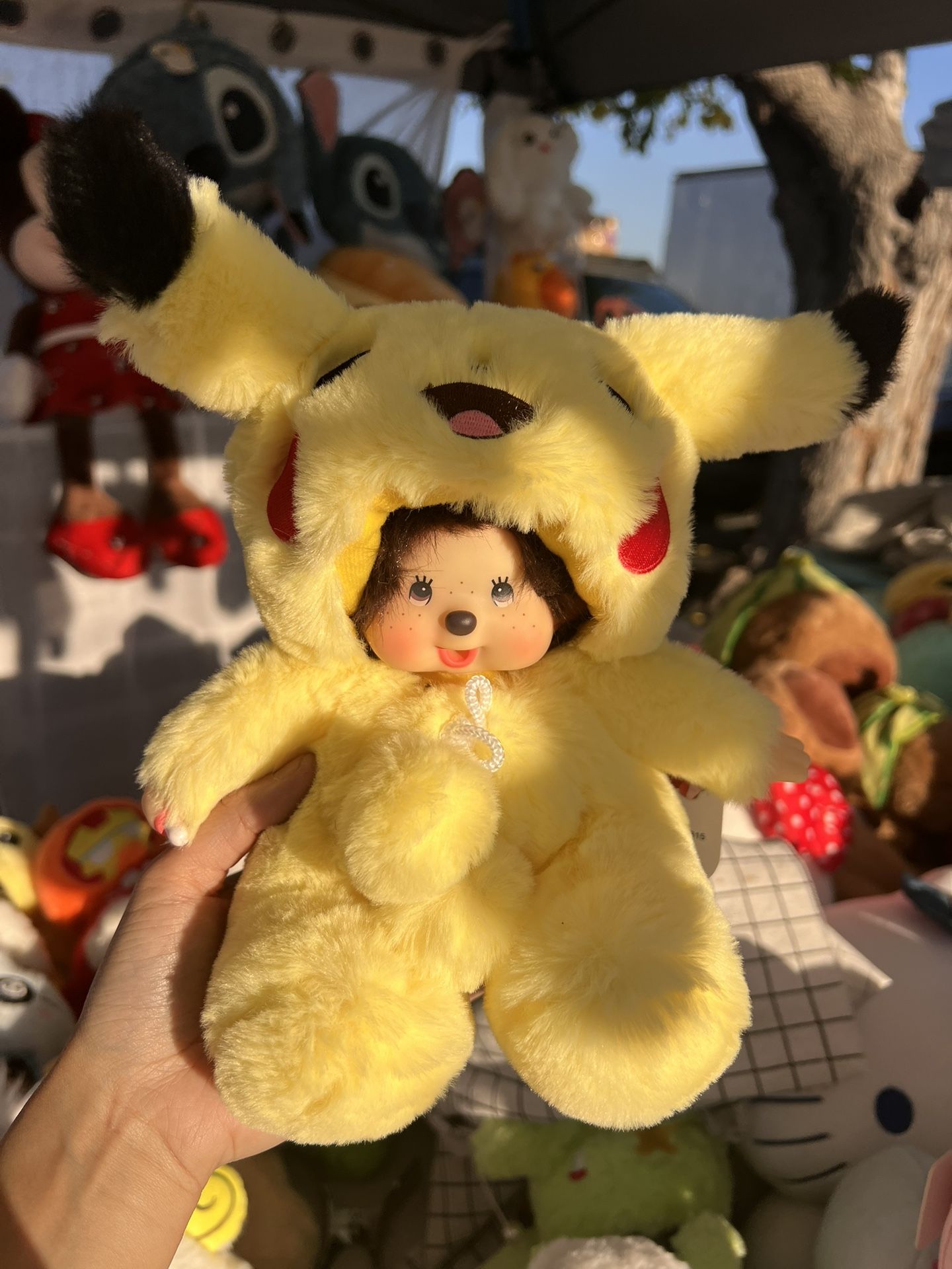 Monchhichi Yellow Outfit Plush Doll 20cm One of a Kind