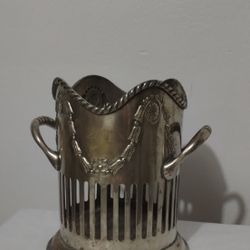 INTERNATIONAL SILVER CO CHAMPAGNE BOTTLE HOLDER  - TALL COASTER 7"