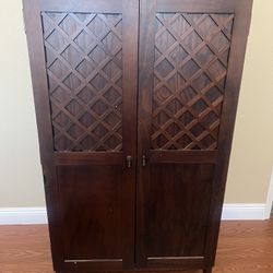 Solid Wood Computer Desk Cabinet 