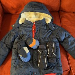 Gap Toddler ColdControl Max Puffer Jacket + Snow Mittens 