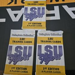 3 LsuTigers Wax Packs 
