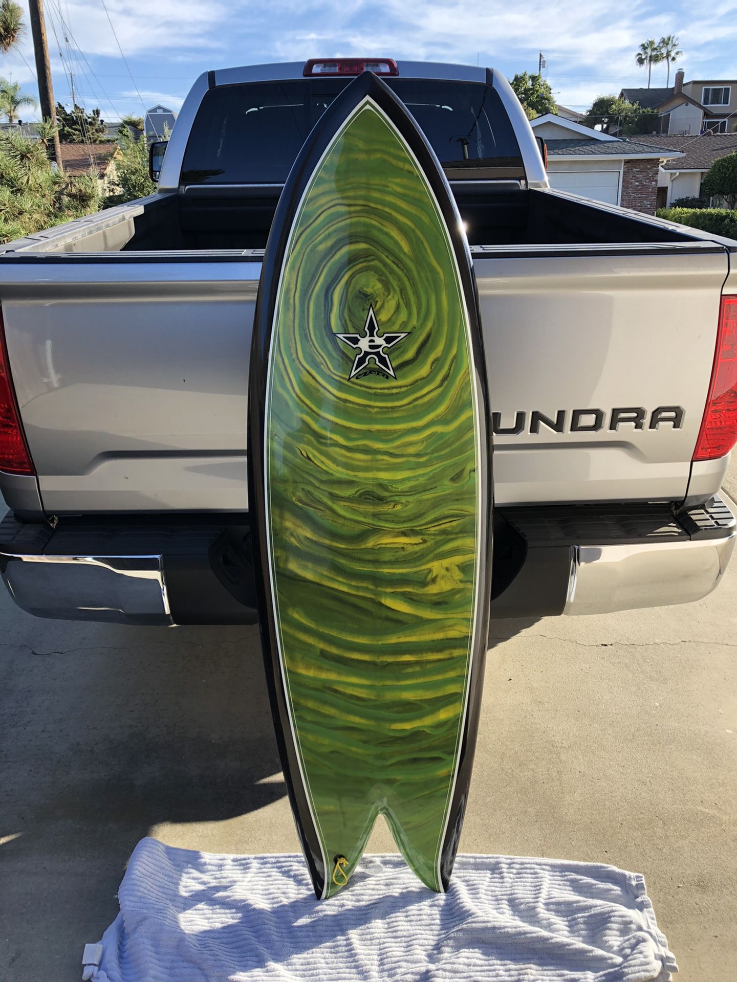 Surfboard $350 - 5-9 1/2 Ezera Twin Fish