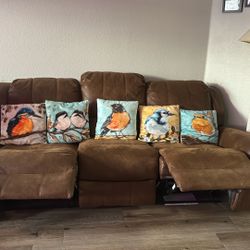sofa with manual recliner 