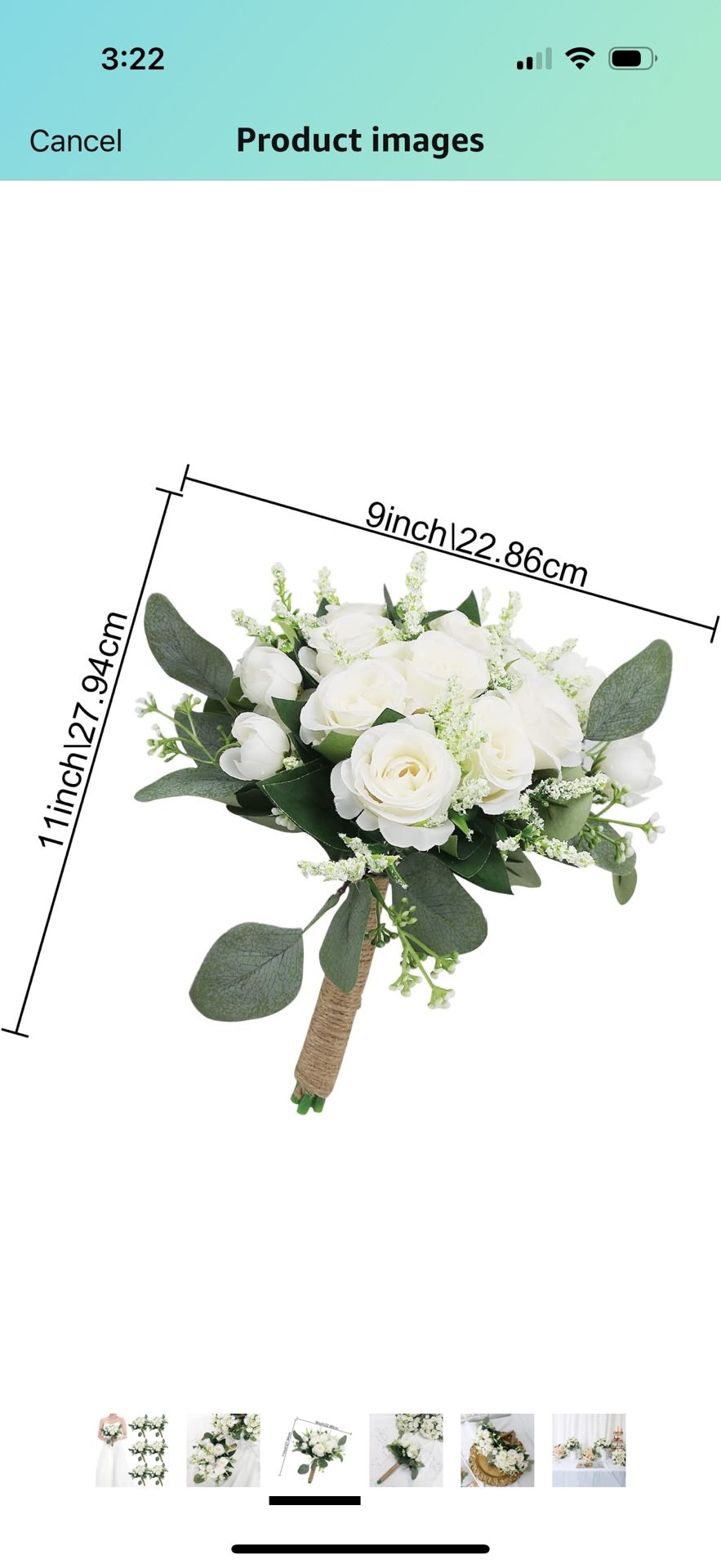 Wedding Bouquets for Bride Bridesmaid, Artificial White