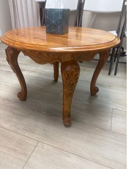 Wooden round table