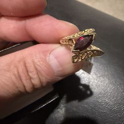 Silver Ring With Gold Cover 