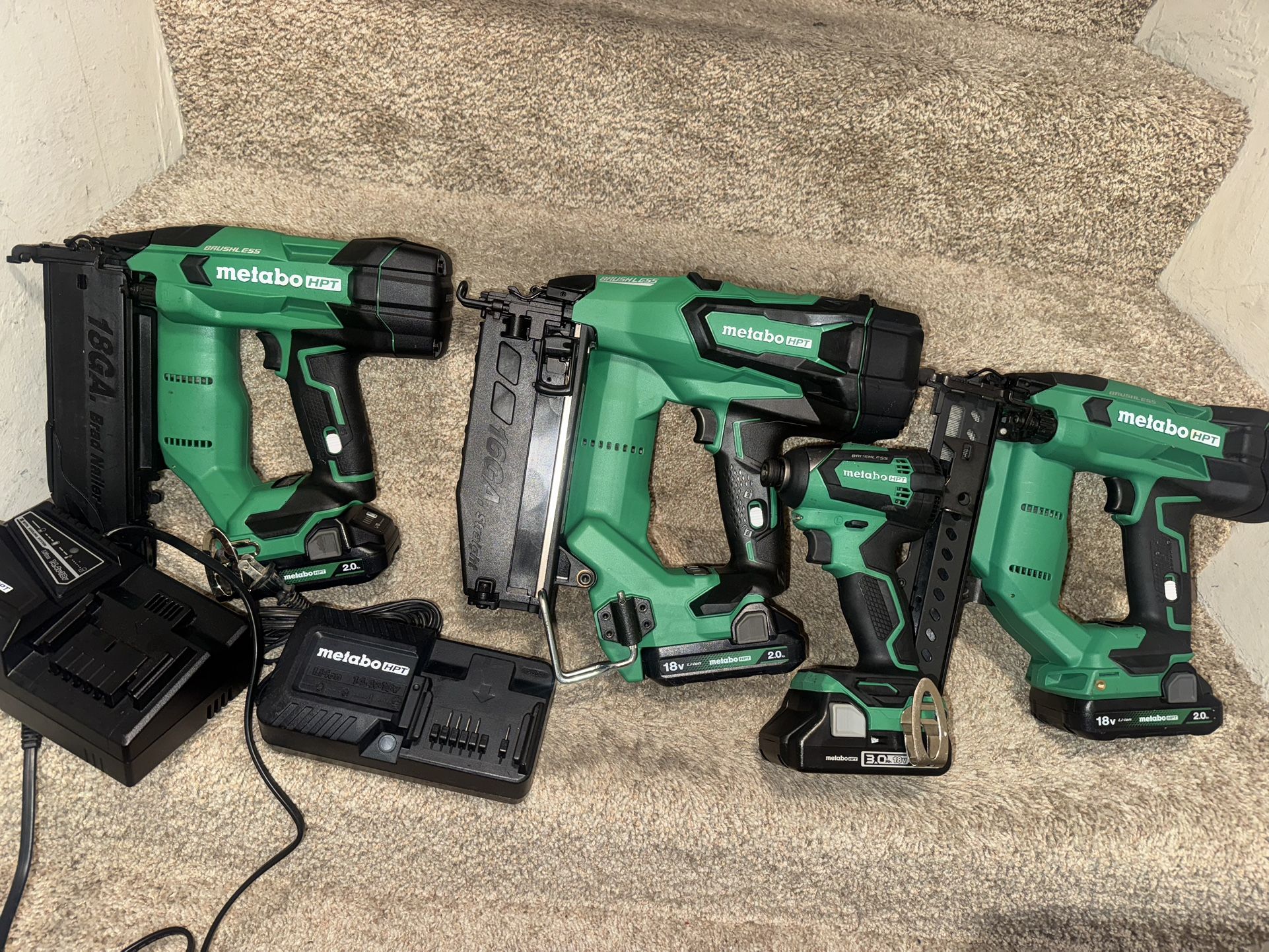 Finish Nail 18ga, 16ga Taladro Y Stapler Gun 