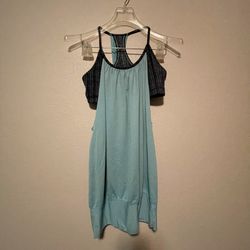 Lululemon, Womens Light Blue No Limit Built In Bra Athletic Tank Top, Size 8