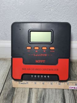 LairtPOW Solar Charge Controller,40A 12V/24V MPPT Charge Controller,PV Max Input 100V Solar Charger for RV Solar Panels,Adjustable LCD with Timer & Du