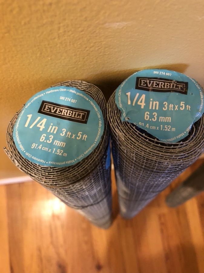 4 Rolls of Brand New Everbilt Hardware Cloth