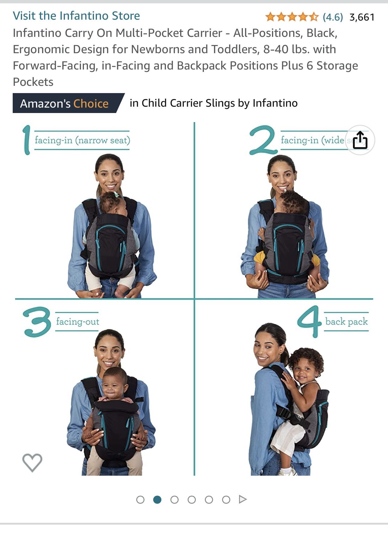 Baby Carrier With Multiple Pockets